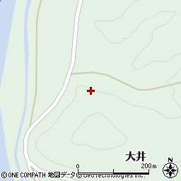 徳島県海部郡海陽町大井田尻周辺の地図