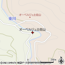 オーベルジュ土佐山周辺の地図