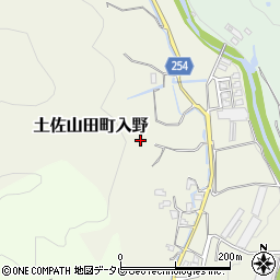 高知県香美市土佐山田町入野周辺の地図