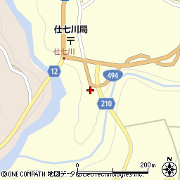 愛媛県上浮穴郡久万高原町東川7周辺の地図
