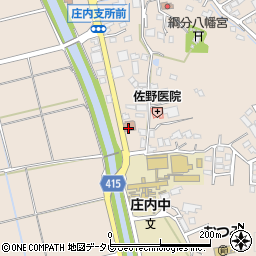 庄内郵便局周辺の地図