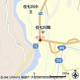 仕七川周辺の地図