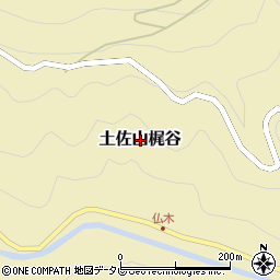 高知県高知市土佐山梶谷周辺の地図