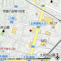 福岡銀行土井支店周辺の地図