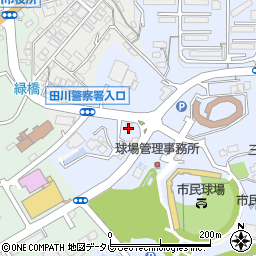 田川市役所　伊田浄水場周辺の地図