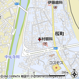 福岡県田川市桜町周辺の地図