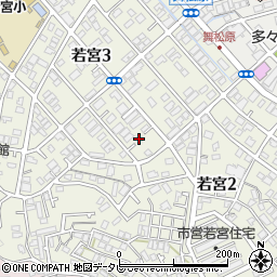 福岡県福岡市東区若宮周辺の地図