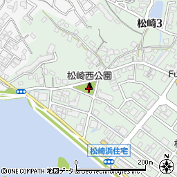 松崎西公園トイレ周辺の地図