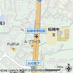 松崎中学校前周辺の地図