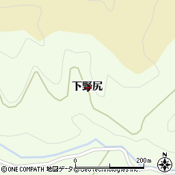 愛媛県上浮穴郡久万高原町下野尻周辺の地図