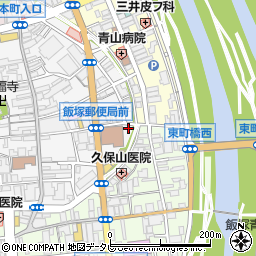 飯塚郵便局駐車場周辺の地図