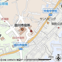 田川市役所　税務課収納係周辺の地図