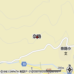 高知県南国市奈路周辺の地図