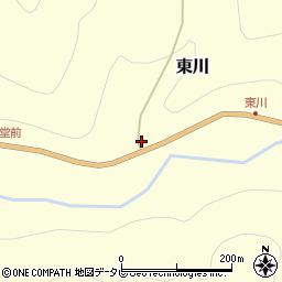 愛媛県上浮穴郡久万高原町東川2502周辺の地図