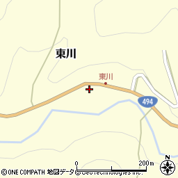 愛媛県上浮穴郡久万高原町東川2544周辺の地図