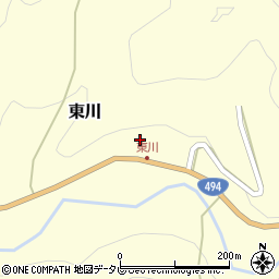 愛媛県上浮穴郡久万高原町東川2440周辺の地図