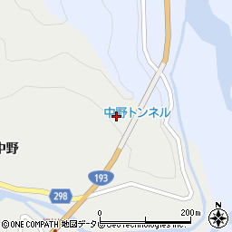 中野トンネル周辺の地図