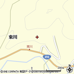 愛媛県上浮穴郡久万高原町東川2461周辺の地図