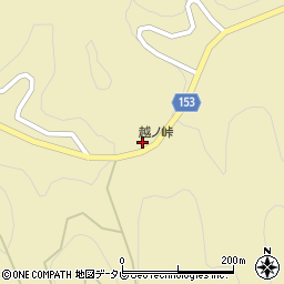 越ノ峠周辺の地図