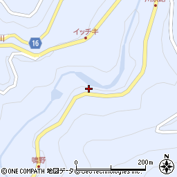 高知県高知市土佐山高川162周辺の地図