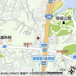 福岡県飯塚市西町14周辺の地図