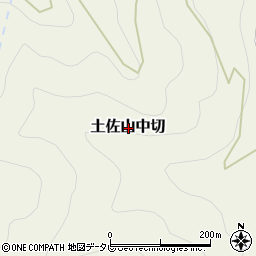 高知県高知市土佐山中切周辺の地図