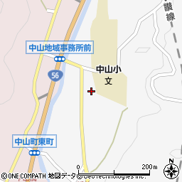 伊予市中山地域事務所周辺の地図