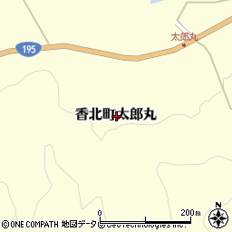 高知県香美市香北町太郎丸周辺の地図