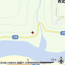 高知県香美市香北町白川336周辺の地図