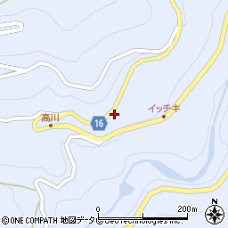 高知県高知市土佐山高川1303周辺の地図
