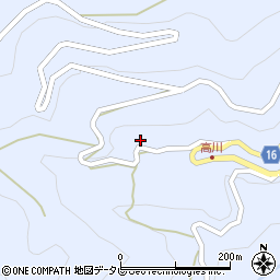 高知県高知市土佐山高川1256周辺の地図
