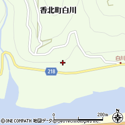 高知県香美市香北町白川190周辺の地図