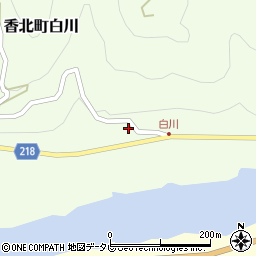 高知県香美市香北町白川171周辺の地図