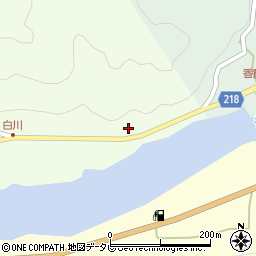 高知県香美市香北町白川11周辺の地図