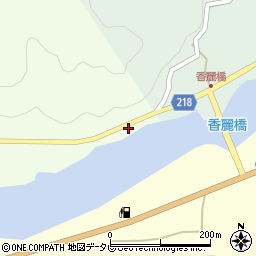 高知県香美市香北町白川4周辺の地図