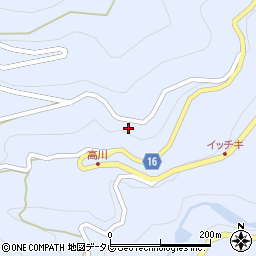 高知県高知市土佐山高川1008周辺の地図
