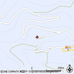 高知県高知市土佐山高川1249周辺の地図