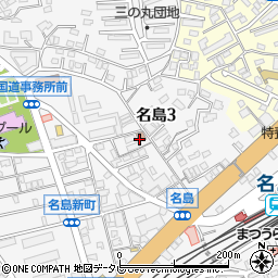 福岡名島郵便局周辺の地図
