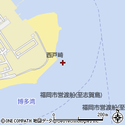 西戸崎周辺の地図