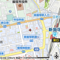西日本新聞エリアセンター　新飯塚周辺の地図