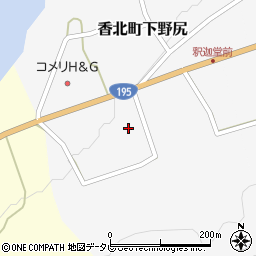 高知県香美市香北町下野尻370周辺の地図