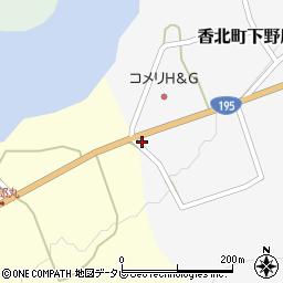 高知県香美市香北町下野尻394周辺の地図