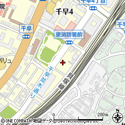 福岡千早郵便局周辺の地図