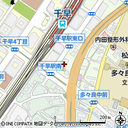 福岡銀行千早支店周辺の地図