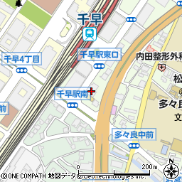 福岡銀行千早支店周辺の地図