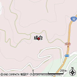 高知県南国市成合周辺の地図