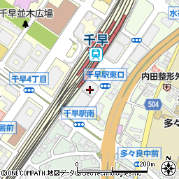 ドラッグイレブン薬局千早駅前店周辺の地図