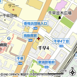 福岡スバル千早店周辺の地図