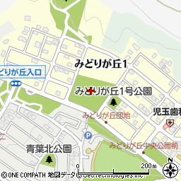 福岡県福岡市東区みどりが丘1丁目12周辺の地図