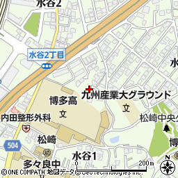 福岡県福岡市東区水谷周辺の地図